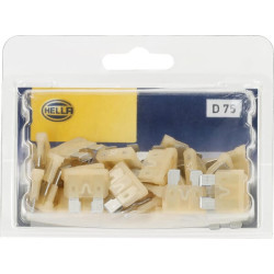Saugiklis Standartinis mentė 32V 25A Ilgis 18,6mm balta Pakuotė 50x Hella 8JS711689002