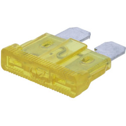 Saugiklis Standartinis mentė 24V 20A Ilgis 18,5mm geltona 1410003520