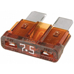 Saugiklis Standartinis mentė 32V 7.5A Ilgis 18.6mm ruda Pakuotė 50x Hella 8JS711685002