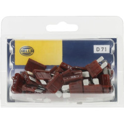 Saugiklis Standartinis mentė 32V 7.5A Ilgis 18.6mm ruda Pakuotė 50x Hella 8JS711685002