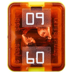 Saugiklis Pal 60A Ilgis 12mm geltona Hella 8JS740026781