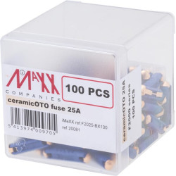 Saugiklis Torpedo 25A ilgis 25mm mėlyna pakuotė 100x iMaXX SI12025