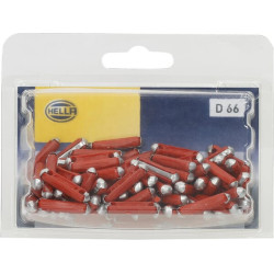 Saugiklis Torpedo 16A ilgis 25mm raudona pakuotė 100x Hella 8JS089015003