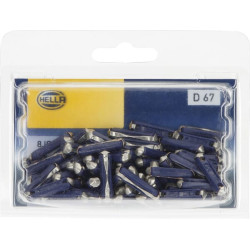 Saugiklis Torpedo 25A ilgis 25mm mėlyna pakuotė 100x Hella 8JS091603003