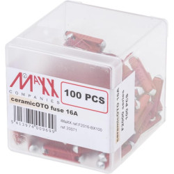 Saugiklis Torpedo 16A ilgis 25mm raudona pakuotė 100x iMaXX SI12016