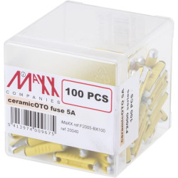 Saugiklis Torpedo 5A ilgis 25mm geltona pakuotė 100x iMaXX SI12005