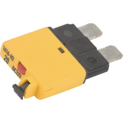 Saugiklis Terminis rankinis atstatymas 28V 20A Ilgis 34,4 mm geltona E.T.A SI25120