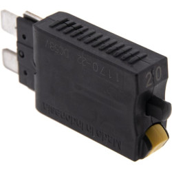 Saugiklis Terminis rankinis atstatymas 28V 20A Ilgis 51,6 mm geltona E.T.A SI26020