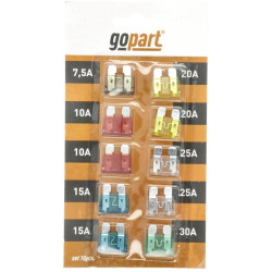 10 plokščių saugiklių rinkinys 1410003599SET