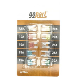 10 plokščių saugiklių rinkinys MINI 1410003399SET