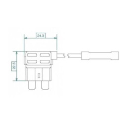 Padalintas saugiklio laikiklis ATO SIH1400