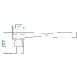 Padalytas saugiklių laikiklis mini SIH7400