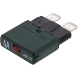 Saugiklis Terminis rankinis atstatymas 28V 6A Ilgis 34,4 mm žalias E.T.A SI25006