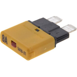 Saugiklis Terminis rankinis atstatymas 28V 8A Ilgis 34,4 mm oranžinė E.T.A SI25008