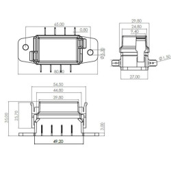 Saugiklių dėžutės 4 kontaktų gnybtas, maks. 32V 15A (ATO / ATC), 8x6,3 mm FB10004KR