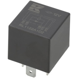 Mini relė 12V, dvigubas kontaktas, 2x20A, diodas, be laikiklio RL1122A1D2