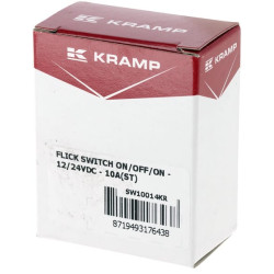 Brūkštelėjimo jungiklis, įjungimas-išjungimas, 12-24VDC, 20A, 125-250VAC, 2A, 3 kontaktai, varžtiniai gnybtai, metalinė veržlė, 