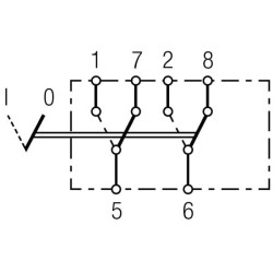 Svirtis jungiklis, I-0, 6 kontaktų, be komforto funkcijos 6FH004570501