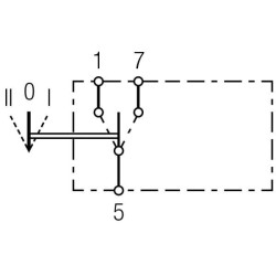Svirties jungiklis, I-0-II, 3 kontaktų, be komforto funkcijos 6FH007832131