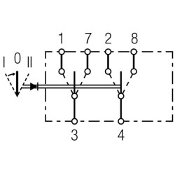 Svirtis jungiklis, (I)-0-II, 6 kontaktų, be komforto funkcijos 6FH007832171