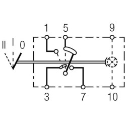 Svirtis jungiklis, II+I-0, 6 kontaktų 6RH004570261