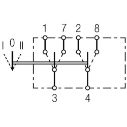 Svirties jungiklis, I-0-II, 6 kontaktų, be komforto funkcijos 6FH004570531