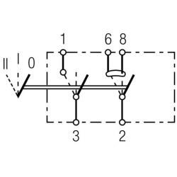 Svirties jungiklis, II+I-0, 5 kontaktų, be komforto funkcijos 6RH004570401