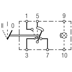 Svirtis jungiklis, II+I-0, 6 kontaktų 6RH007832391
