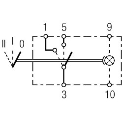 Svirties jungiklis, II-I-0, 5 kontaktų, su komforto funkcija 6RH004570171