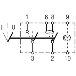 Svirtis jungiklis, II+I-0, 7 kontaktų 6RH004570411