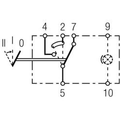 Svirties jungiklis, (II+)-I-0, 6 kontaktų 6RH007832411