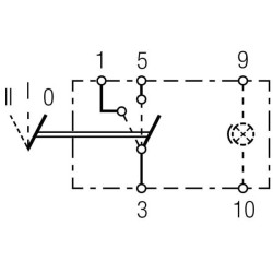 Svirtis jungiklis, II-I-0, 5 kontaktų 6RH004570161