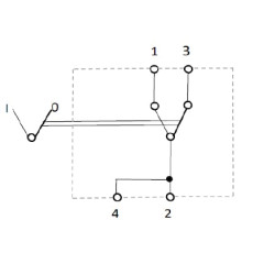 Svirties jungiklis, I-0, įjungtas, 12V, 4 kontaktų, darbinis žibintas kairysis SW10039KR