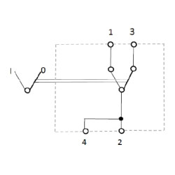 Svirties jungiklis, I-0, įjungtas, 12V, 4 kontaktų, visų ratų pavara SW10040KR