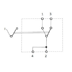 Svirties jungiklis, I-0, įjungtas, 12V, 4 kontaktų, darbinis žibintas dešinėn SW10035KR