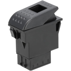 Svirties jungiklis, (I)-0-II, 8 kontaktų, funkcinis apšvietimas, su lempute SW10029KR