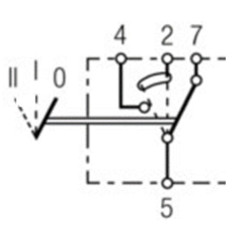 Svirties jungiklis, II+I-0, įjungiamas, 12V, 6 kontaktų, funkcinis apšvietimas, su lempute SW10060KR