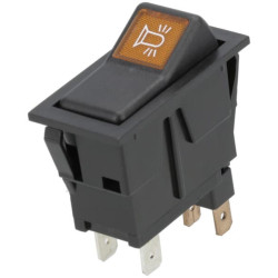 Svirties jungiklis, I-0, išjungtas, 12V, 2 kontaktų, sukamasis švyturys SW10055KR