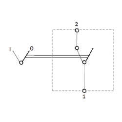 Svirties jungiklis, I-0, išjungtas, 12V, 2 kontaktų, sukamasis švyturys SW10055KR