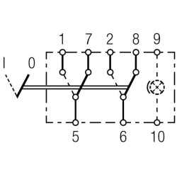 Svirtis jungiklis, I-0, 8 kontaktų 6FH004570341