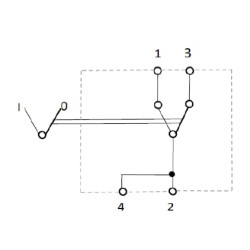 Svirties jungiklis, I-0, įjungtas, 12V, 4 kontaktų, artimosios šviesos SW10052KR