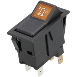 Svirties jungiklis, I-0, išjungtas, 12V, 2 kontaktų, sukamasis švyturėlis SW10042KR