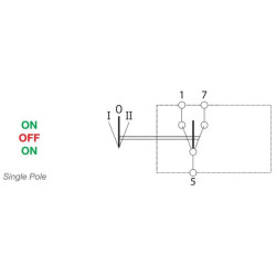 Svirties jungiklis, II-0-I, įjungimas-išjungimas, 12/24V, 3 kontaktų, funkcinis apšvietimas, su lempute SW10027KR