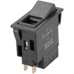 Svirtis jungiklis, II+I-0, išjungtas ir įjungtas, 12/24V, 5 kontaktų, funkcinis apšvietimas, su lempute SW10033KR