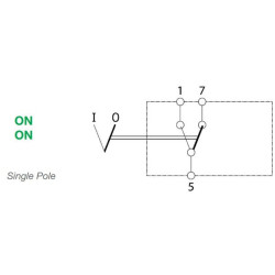 Svirties jungiklis, I-0, įjungimas-išjungimas, 12/24V, 5 kontaktų, vietos ir funkcinis apšvietimas, su lempute SW10026KR