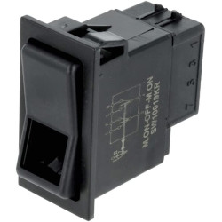 Svirtis jungiklis, (I)-0-(II), mama išjungta, 12V arba 24V, 8 kontaktų, funkcinis apšvietimas, su lempute SW10019KR