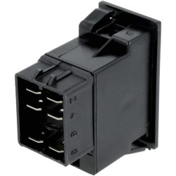 Svirtis jungiklis, (I)-0-(II), mama išjungta, 12V arba 24V, 8 kontaktų, funkcinis apšvietimas, su lempute SW10019KR