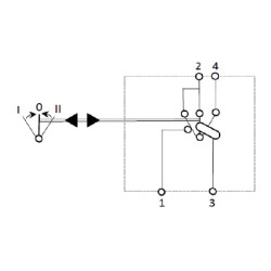 Svirties jungiklis, (I)-0-(II), mama ant mamos, 12V, 4 kontaktų, priekinių ratų pavaros parinktys SW10046KR