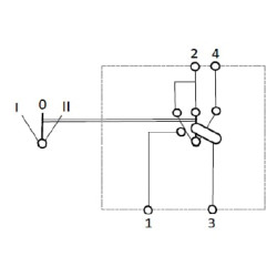 Svirties jungiklis, I-0-II, įjungiamas, 12V, 4 kontaktų, priekinio stiklo valytuvas SW10048KR