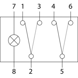 Svirtis, I-II, įjungta, 8 kontaktų 1660310001